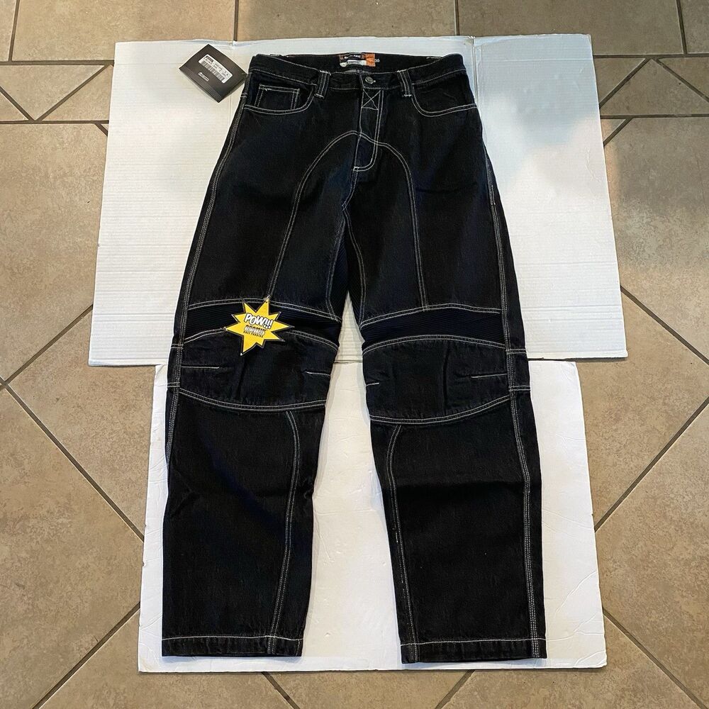 Icon Recon Mens Motorcycle Jeans Knee Padding Black Size 36x31 NWT